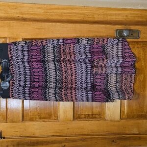 No Boundaries Purple and Black Hi- Lo Skirt L